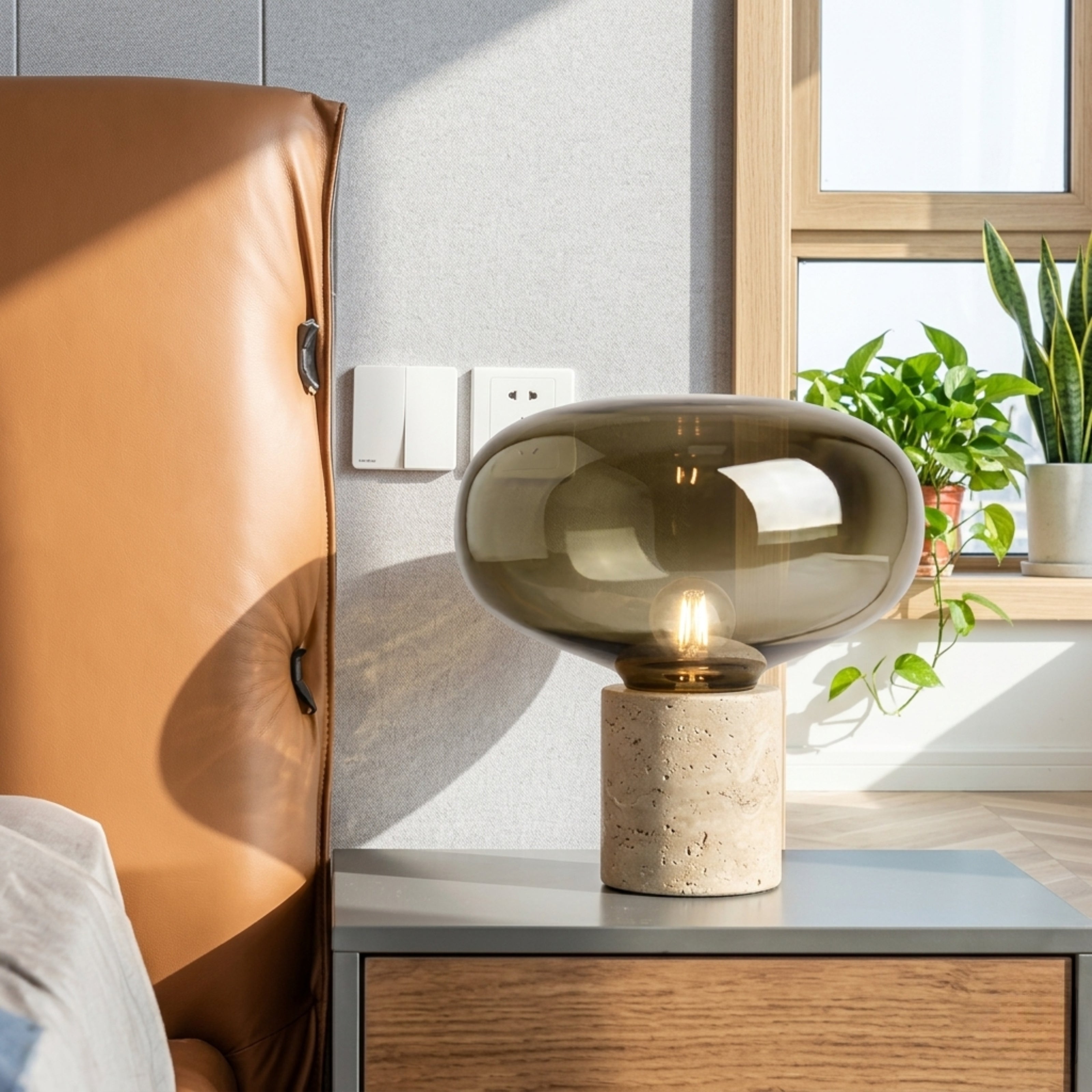 Table Lamp Travertine