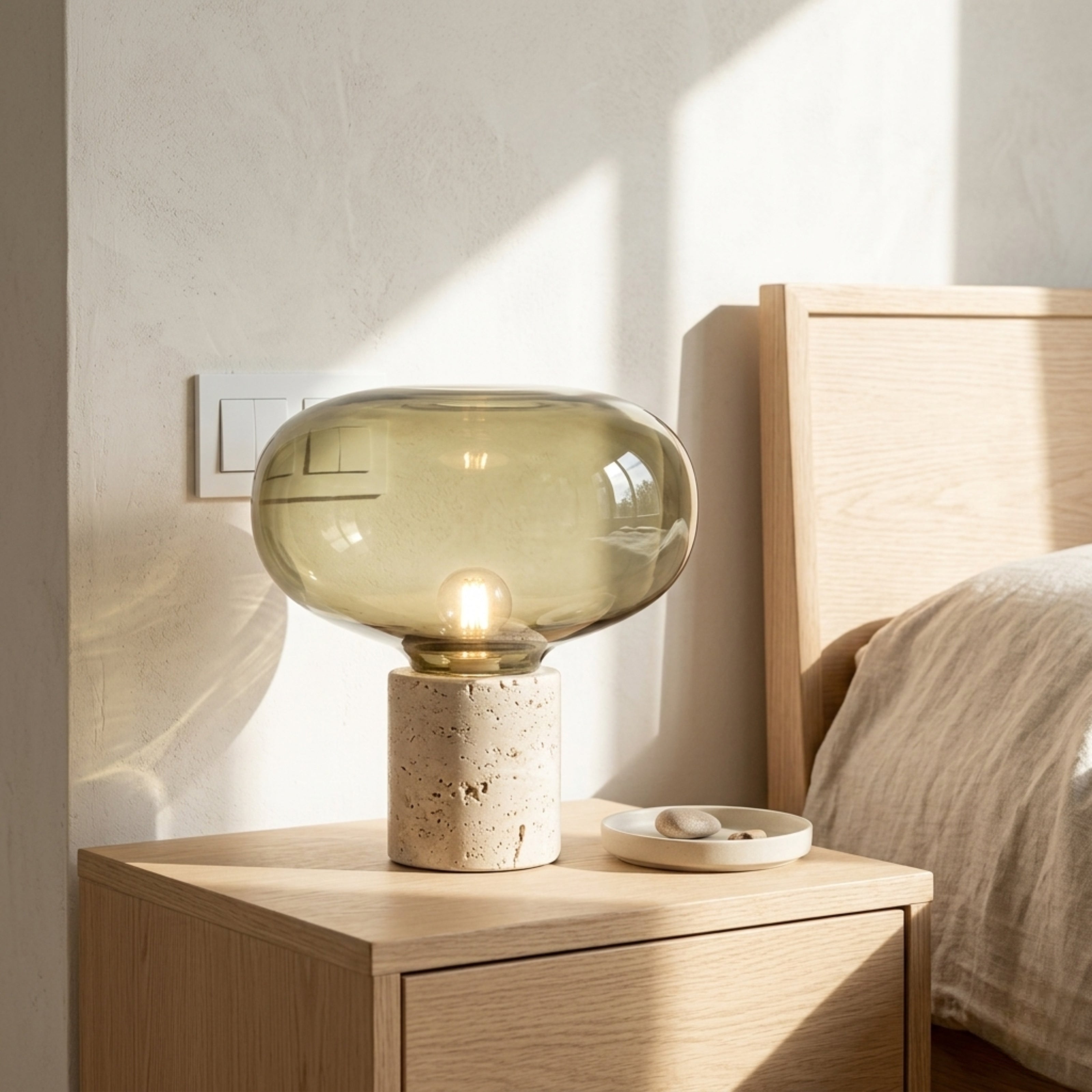 Table Lamp Travertine